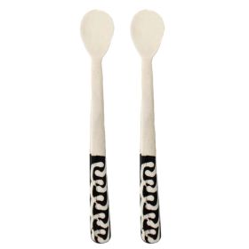 Long Batik Bone Appetizer Spoons, Set of 2