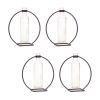 Hanging Vase in Circle Stand (Set of 4)  9"H