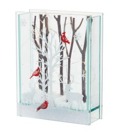 Deer w/Lights 7"H (Set of 2)  Glass 6 Hr Timer 2 AA Batteries, Not Included