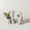 Bunny Pot (Set of 2) 5.75"H, 6"H Resin