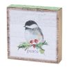 Chickadee Block Sign (Set of 4) 6"SQ MDF