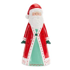 Santa Tea Light 10.25"H Clay