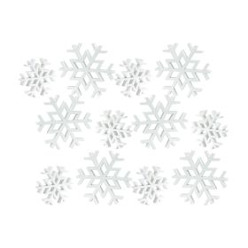 Snowflake (Set of 12) 6.5"H, 9.25"H Wood