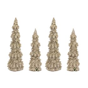 Tree (Set of 4) 9.25"H, 11.5"H Resin