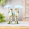 Frog w/Umbrella (Set of 2) 11"H Resin