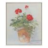 Framed Potted Geranium Print (Set of 2) 10.5"L x 12.5"H MDF/Plastic/Paper
