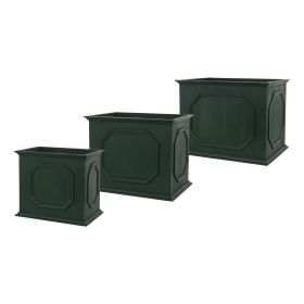 Planter (Set of 3) 13"L x 11.25"H, 15.5"L x 12.25"H, 18"L x 13.25"H Wood