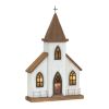 Church 10.75"L x 17.75"H Wood/Iron UL/USB Plug