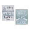 Lake Sign (Set of 2) 15.75"L x 20"H MDF/Wood