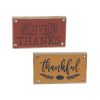 Thankful Sign (Set of 6) 7"L x 4"H MDF