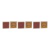 Give Thanks Sign (Set of 6) 5"SQ MDF/Faux Leather