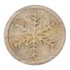 Tree and Snowflake Trivet (Set of 2) 8"D, 10"D Wood