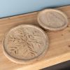 Tree and Snowflake Trivet (Set of 2) 8"D, 10"D Wood