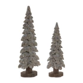Tree (Set of 2) 16"H, 21"H Resin