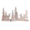 Tree and Deer Scene Trifold 23.75"L x 12"H Wood