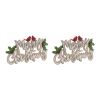 Merry Christmas w/Cardinals Sign (Set of 2) 12"L x 7.25"H Resin