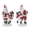 Santa and Snowman Skating (Set of 2) 6.25"H Resin