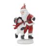 Santa and Snowman Skating (Set of 2) 6.25"H Resin