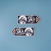 Ski Lift and Lodge Arrow Sign (Set of 6) 11.75"L x 4.75"H Tin