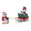 Penguin w/Sled (Set of 2) 8.75"L x 4"H, 8.75"L x 4.75"H Resin