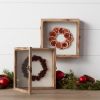 Fruit Wreath Shadow Box (Set of 2) 10"SQ Wood/Resin