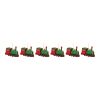 Train Ornament (Set of 6) 4.25"L x 3"H Glass