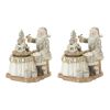 Santa w/Paint Brush (Set of 2) 6.5"H Resin