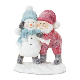 Santa & Snowman Taking Selfie (Set of 2) 5.75"H Resin