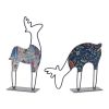 Deer (Set of 2) 9.75"L x 8"H, 6"L x 12"H Iron