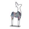 Deer (Set of 2) 9.75"L x 8"H, 6"L x 12"H Iron