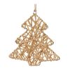 Star and Tree Ornament (Set of 12) 6"H Iron/Rattan