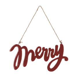 Merry Sign (Set of 6) 11"L x 5.25"H MDF