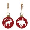 Bear and Moose Cut-Out Ornament (Set of 12) 7.5"H Iron
