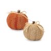 Pumpkin (Set of 2) 3"D x 2.5"H Foam/Polyester