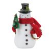 Snowman w/Tree 9"H Foam/Polyester