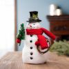 Snowman w/Tree 9"H Foam/Polyester