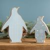 Penguin (Set of 2) 6"H, 8"H Wood