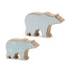 Bear (Set of 2) 5"L x 3"H, 6"L x 3.75"H Wood
