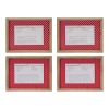 Framed Christmas Cookie Recipe (Set of 4) 13.5"L x 10.25"H MDF/Wood