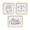 Christmas Plaque (Set of 12) 5"SQ, 5"SQ, 6.5"L x 5"H MDF/Wood