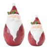 Santa (Set of 2) 6.25"H, 9"H Resin
