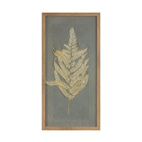 Framed Fern (Set of 2) 14"L x 27.5"H Wood/Paper