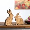 Rabbit Outline (Set of 2) 7.25"H, 9"H Resin