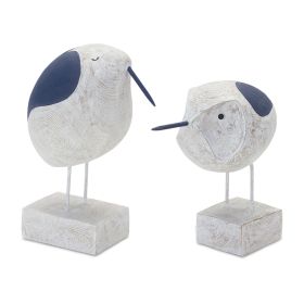 Bird (Set of 2) 7.5"H, 9.25"H Resin