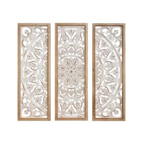 Wall Art Triptych (Set of 3) 12.5"L x 37"H (each panel) Iron/Wood