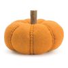 Pumpkin (Set of 2) 8.5"D x 6.5"H, 10"D x 7"H Polyester/Wool/Wood