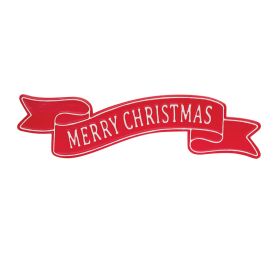 Merry Christmas Banner 24"L x 5.5"H Metal