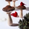 Mushroom (Set of 2) 9.5"H, 13.5"H Foam/Fabric