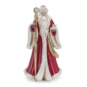 Santa w/Bird 14.5"H Resin