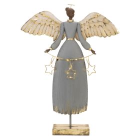 Angel w/Stars 21"H Iron 2 AAA Batteries, Not Included